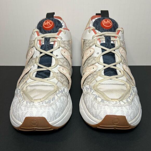 Womens MICHAEL KORS Hero Monogram Print Trainer Sneakers / Size 10 Medium - Picture 2 of 9
